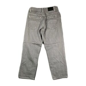 Vintage JINZU JZ Jeans Mens 34 Grey Relaxed‎ Straight 100% Cotton